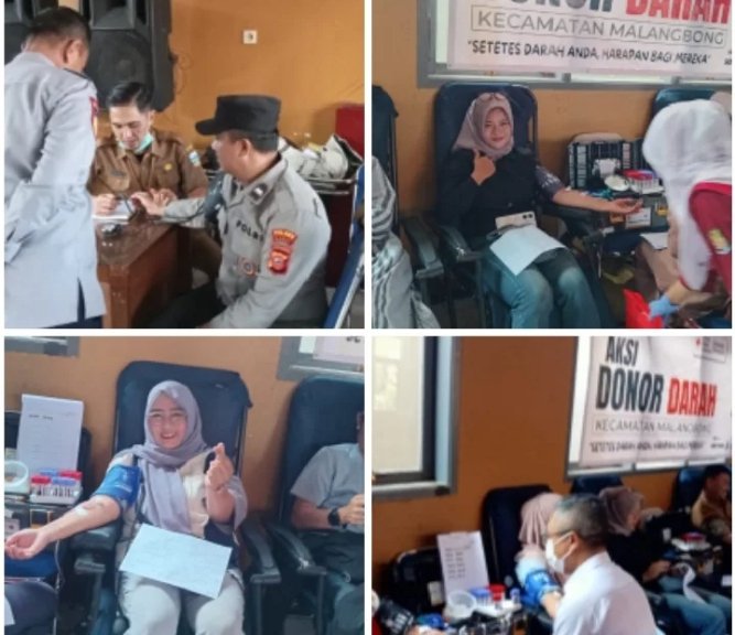 Giat Donor Darah Yang Di Gelar di Aula Kecamatan Malangbong, Antusias Warga Himpun 82 Labu