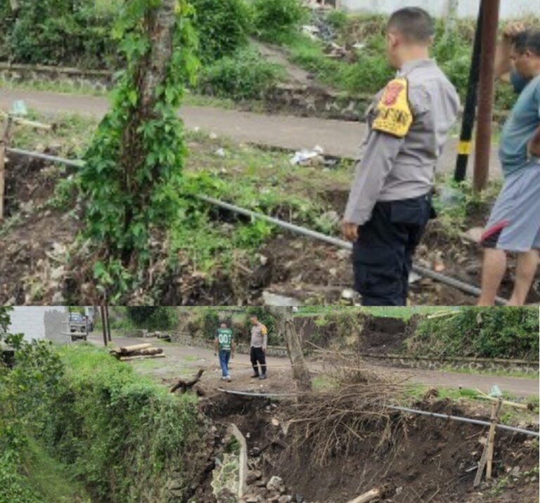 Respons Cepat Polsek Samarang Tangani Longsor Akibat Hujan Lebat di Desa Cintarasa