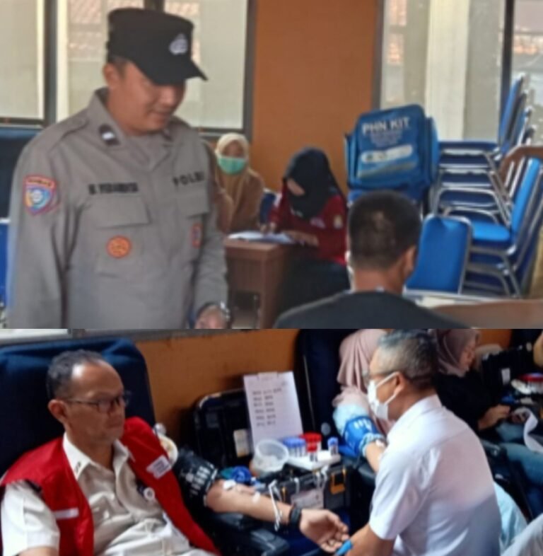 Polsek Malangbong Hadir di Tengah Masyarakat, Ikuti Kegiatan Donor Darah dan Bakti Kesehatan