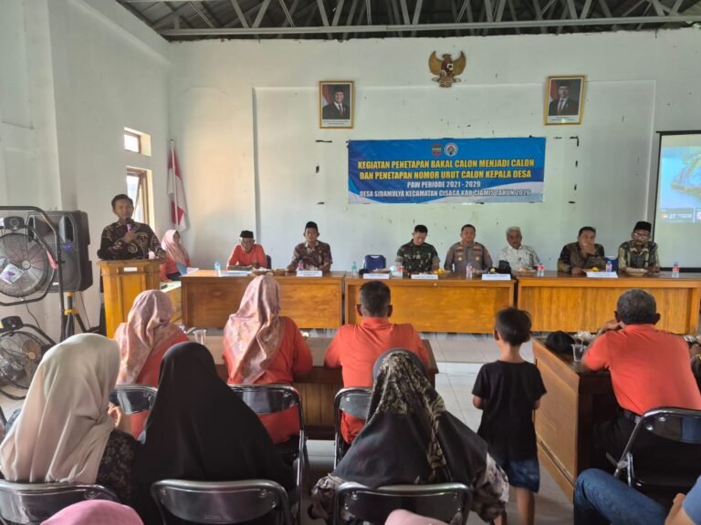 Polsek Cisaga Turun Bantu Proses Penetapan Bakal Calon Kepala Desa PAW di Desa Sidamulya