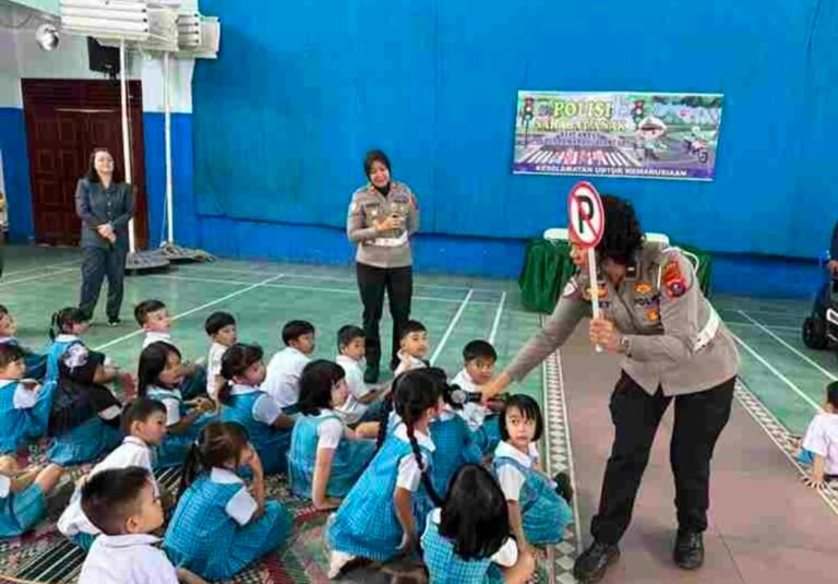 Bravo Satlantas Polres Pematangsiantar Edukasi Anak Lewat Polisi Sahabat Anak