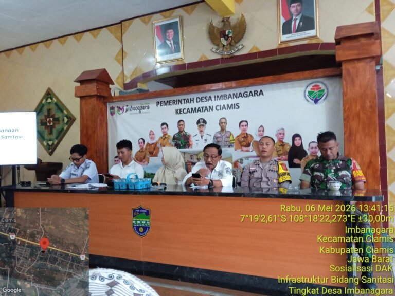 Polsek Ciamis Hadiri dan Awasi Proses Sosialisasi DAK Infrastruktur Bidang Sanitasi di Desa Imbanagara