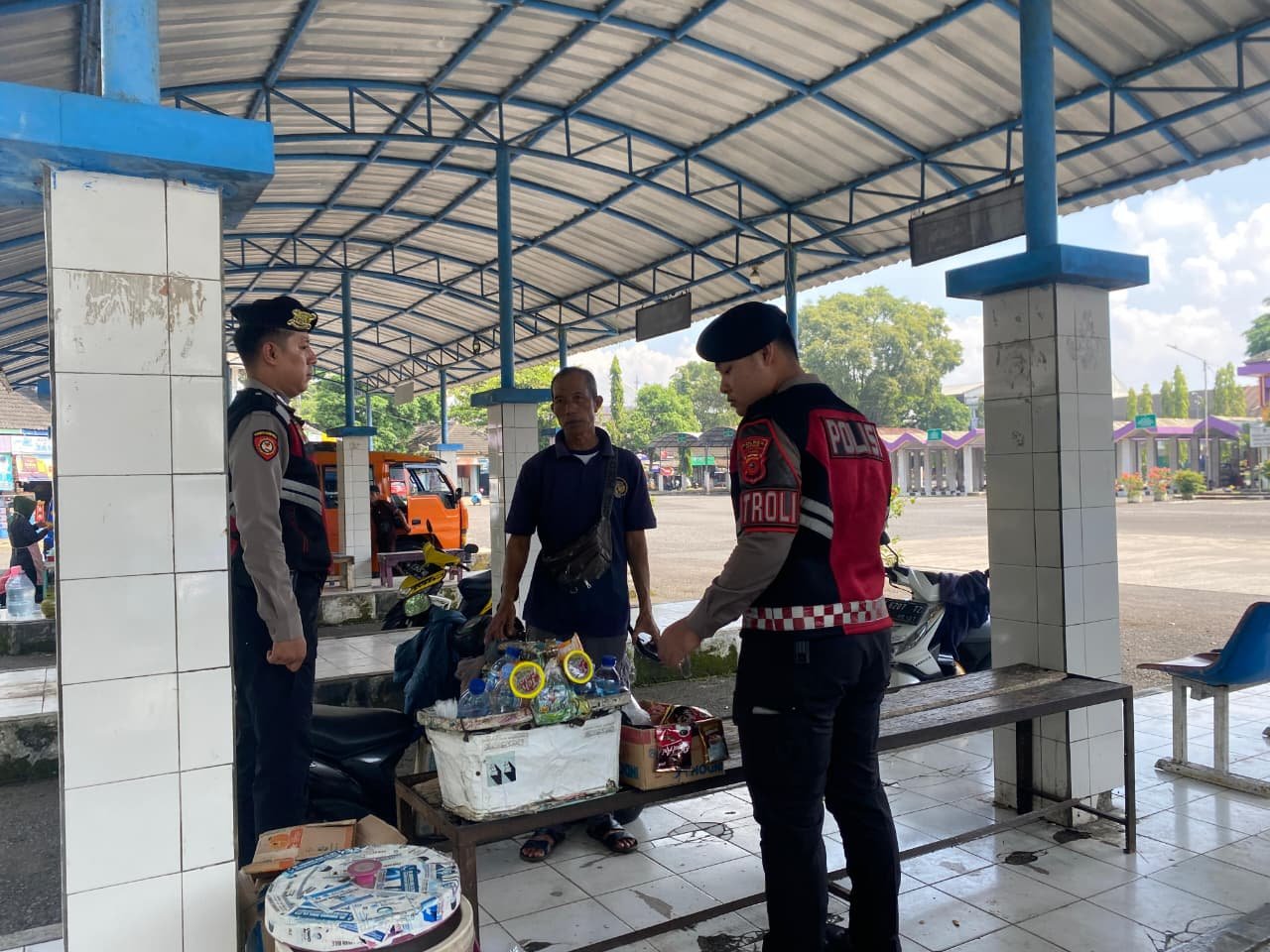 Patroli Sat Samapta Polres Ciamis Tingkatkan Antisipasi Premanisme di Kawasan Terminal Ciamis