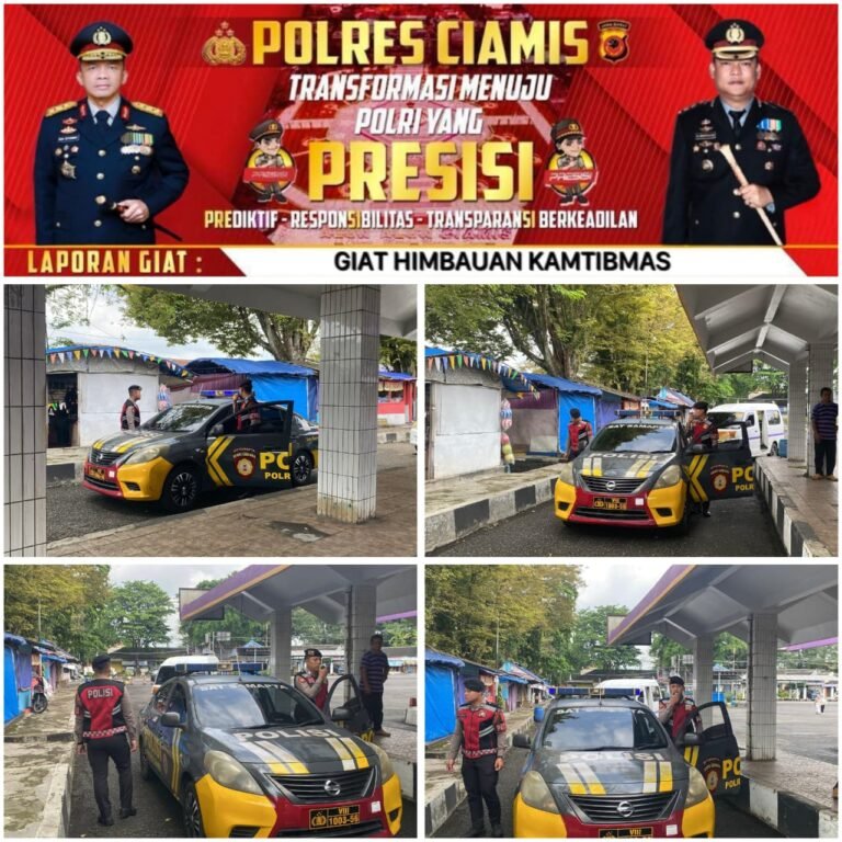 Sat Samapta Polres Ciamis Gencarkan Patroli Himbauan Kamtibmas di Terminal Guna Berikan Rasa Aman Kepada Masyarakat