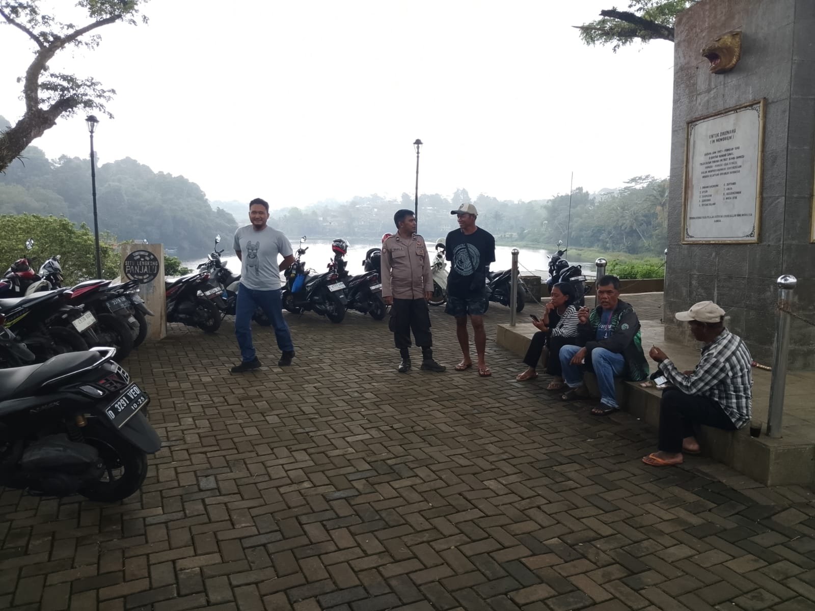 Cipkon Long Weekend, Polsek Panjalu Polres Ciamis Pantau Kawasan Obwis Situ Lengkong