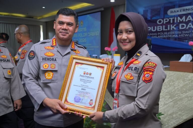 Humas Polres Ciamis Raih Juara 1 Amplifikasi Berita Terbanyak Pada Rakernis Humas Polda Jabar 2026