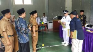 Kapolsek Panawangan Hadiri Pelantikan dan Pengambilan Sumpah Perangkat Desa Sadapaingan
