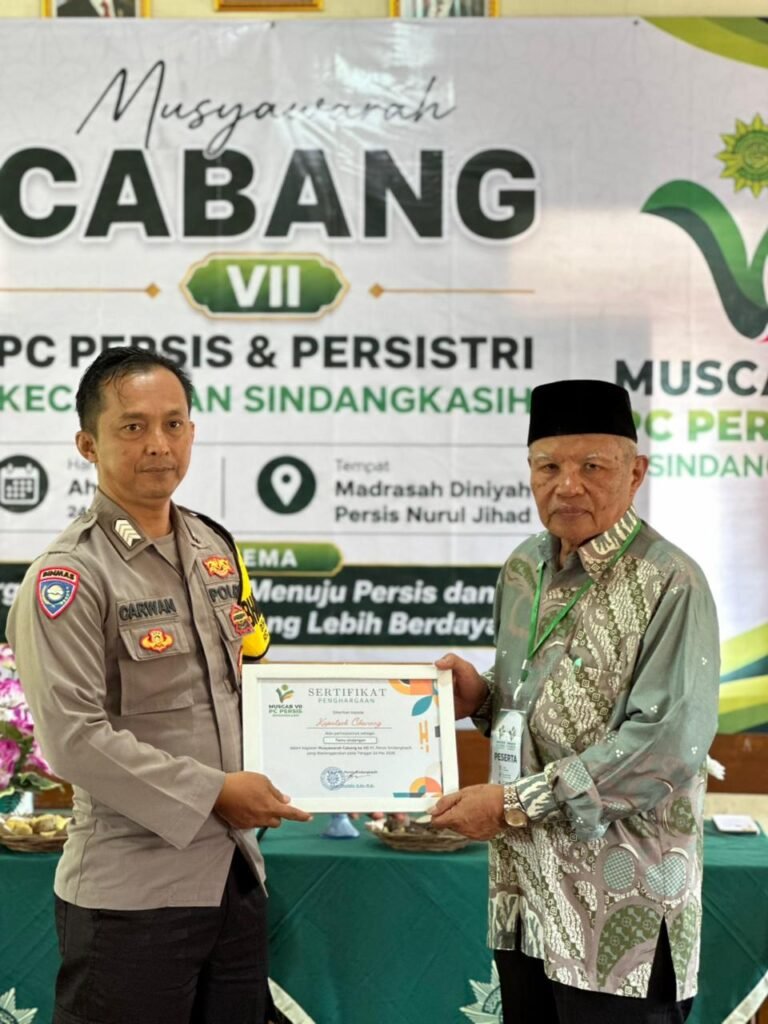 Polsek Cikoneng Polres Ciamis Monitoring Muscab ke 7 Persis dan Persistri di Sindangkasih