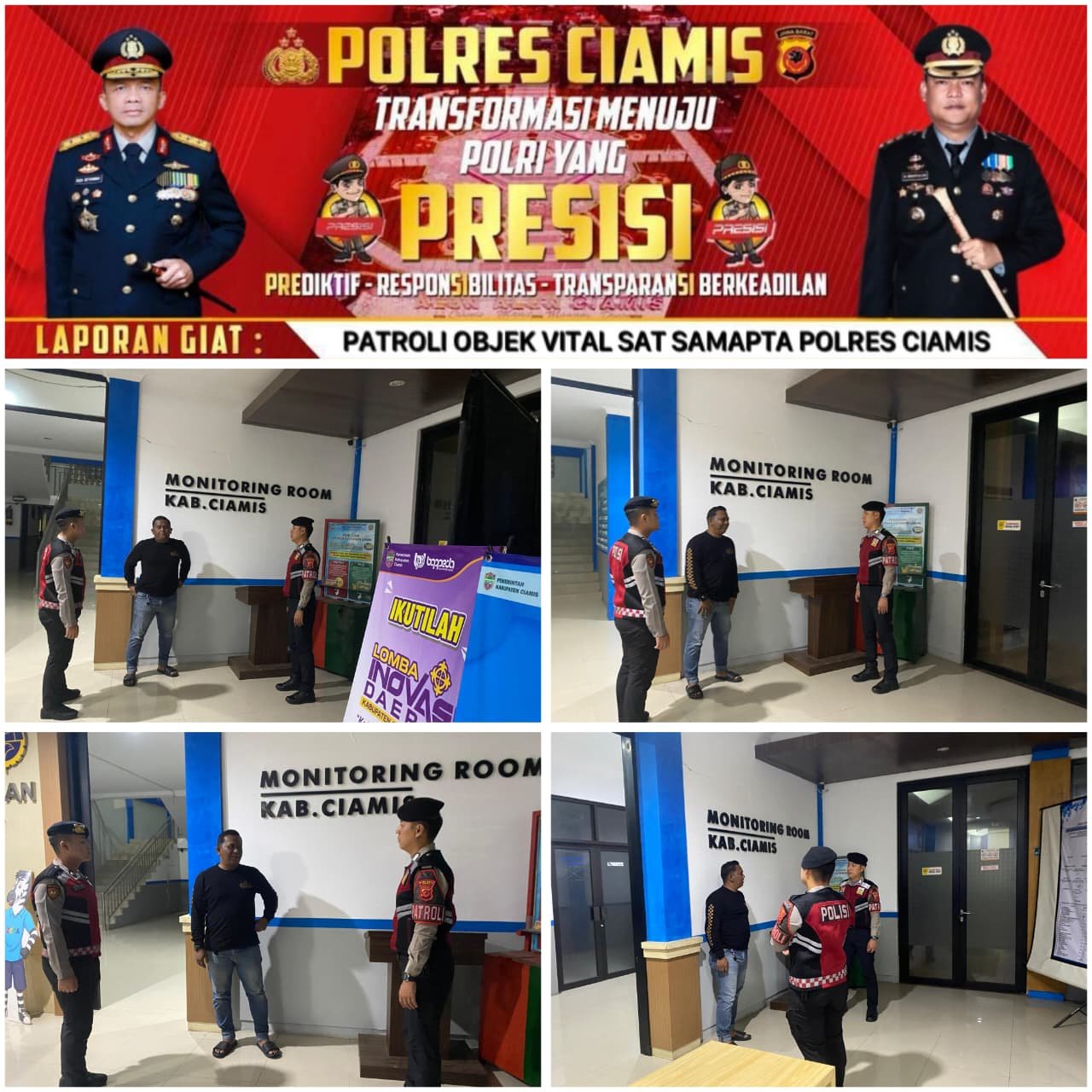Cipkon Kamtibmas, Sat Samapta Polres Ciamis Patroli Dialogis ke Kantor Dishub Ciamis