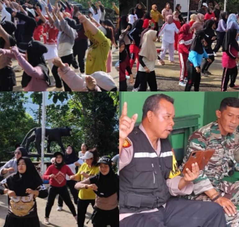 Senam Sehat Tiap Hari Minggu, Kapolsek Pakenjeng IPTU Muslih Hidayat, Yang Selalu Humanis Dekat Dengan Masyarakat