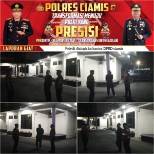 Cipkon Kamtibmas, Sat Samapta Polres Ciamis Patroli Datangi Kantor DPRD Ciamis