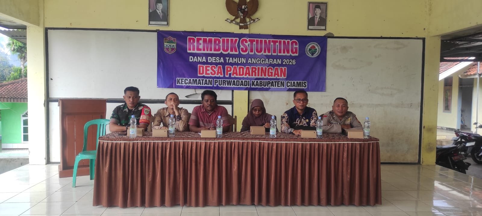Dukung Program Pemerintah, Polsek Lakbok Ikuti Rembug Stunting di Desa Padaringan