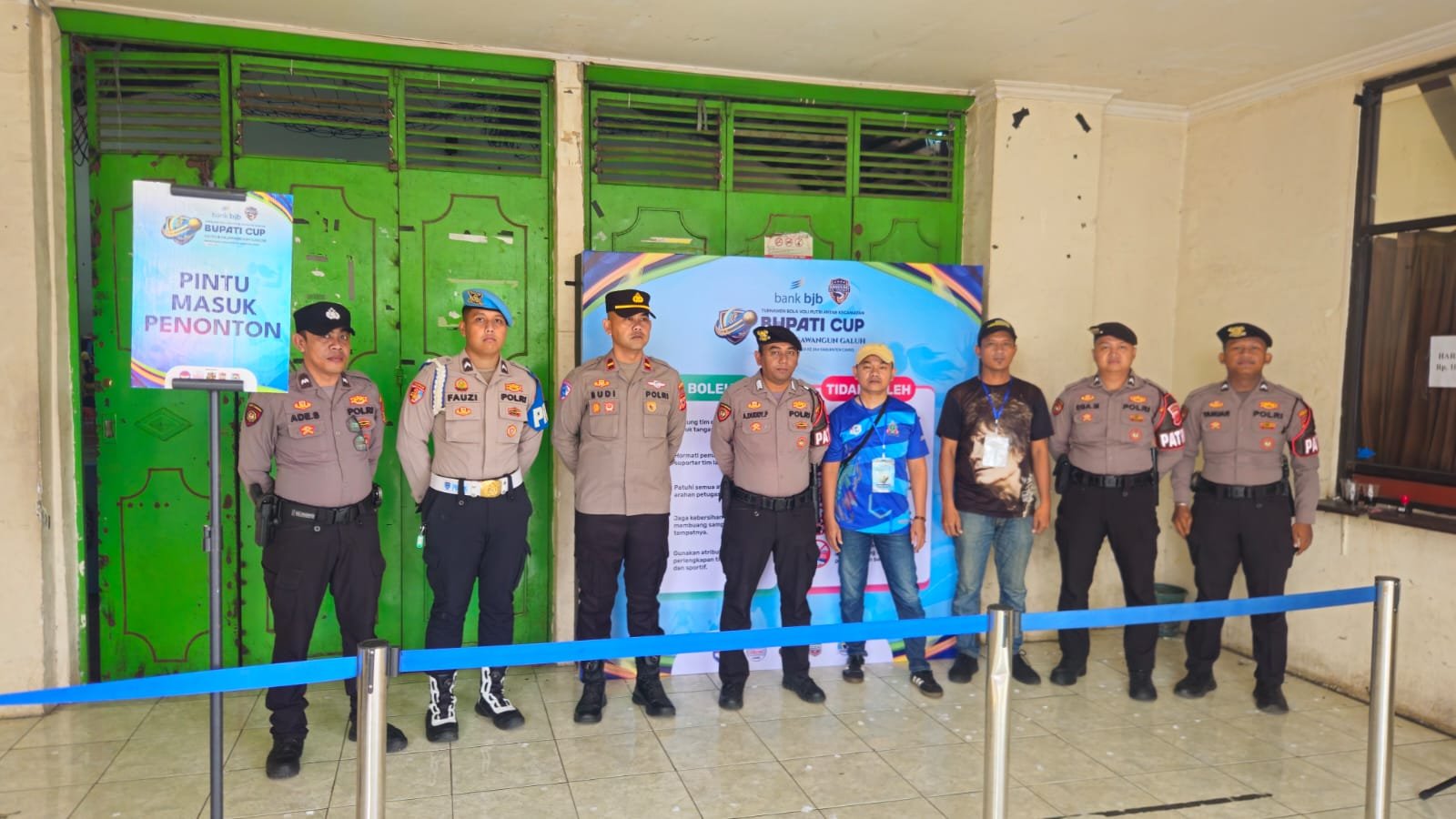 Pengamanan Turnamen Bola Voli Bupati Cup, Sat Samapta Polres Ciamis Jaga Kondusivitas dan Sportivitas Pertandingan