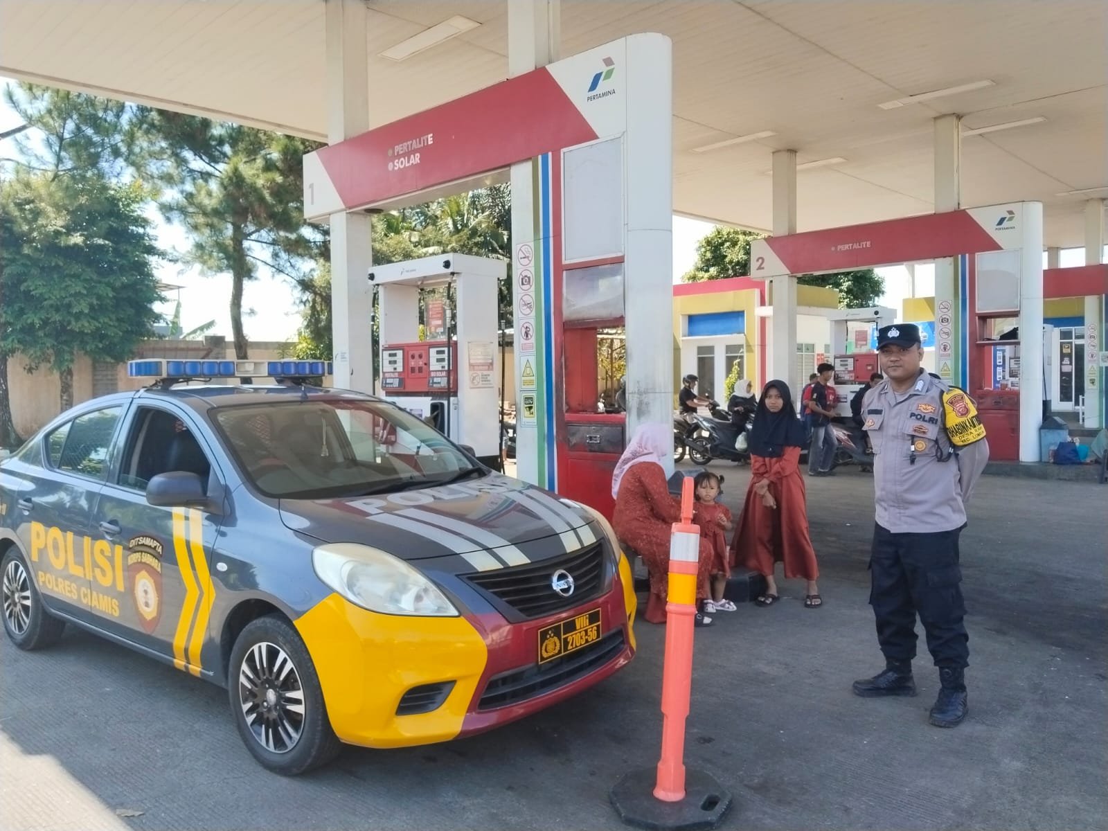 Cipkon Kamtibmas, Dua Personel Polsek Kawali Patroli KRYD Sapa Warga Saat Siang