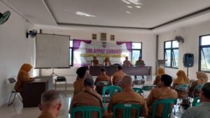Polsek Ciamis Sampaikan Himbauan Kamtibmas di Rakor Tingkat Kecamatan Sadananya