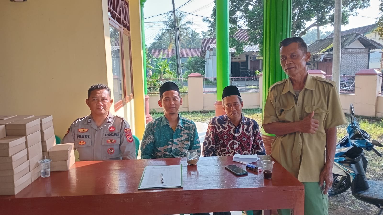Perkuat Sinergitas, Polsek Lakbok Koorkom Kamtibmas di Acara Evaluasi Zakat Fitrah dan Infaq