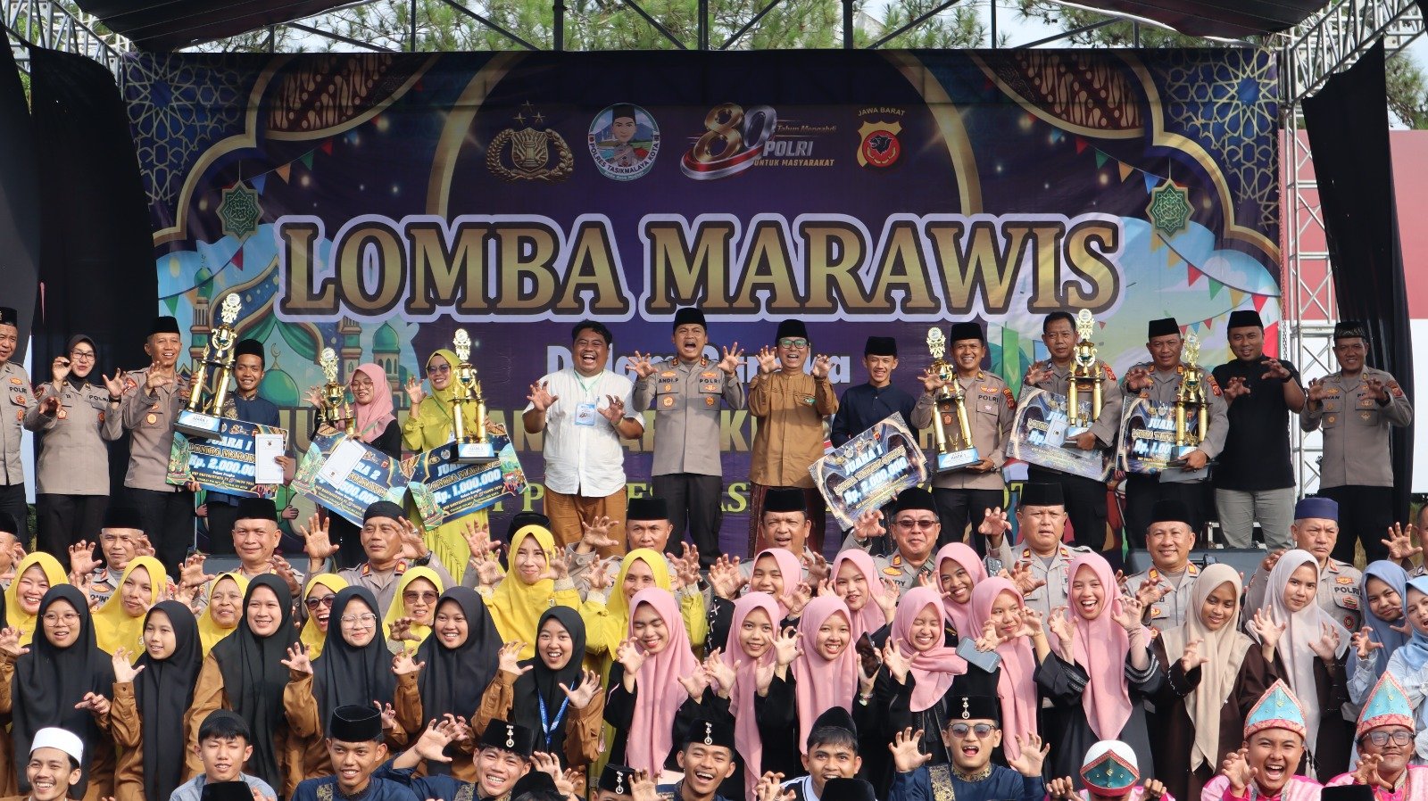 Meriahkan Hari Bhayangkara ke-80, Polres Tasikmalaya Kota Gelar Lomba Marawis dan Tahfidz Al-Qur’an