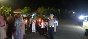 Pawai Obor Sambut Tahun Baru Islam, Polsek Sukadana Siagakan Personel Pengamanan